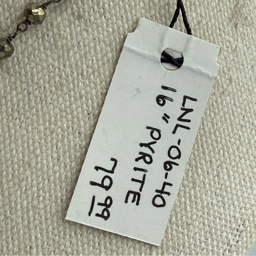 31 Lula n Lee 16-20” NWT Retired Pyrite Necklace with Pendant - Picture 3 of 3